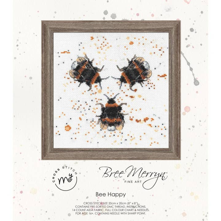 Creative World of Crafts - Wholesale Borduurbenodigdheden - Mijn kruissteek - Bree Merryn - Bee Happy Cross Stitch Kit1