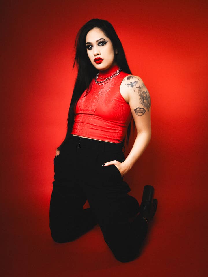 The Pretty Cult - Wholesale Blouse - Women's - Inferno Viper Crop Top