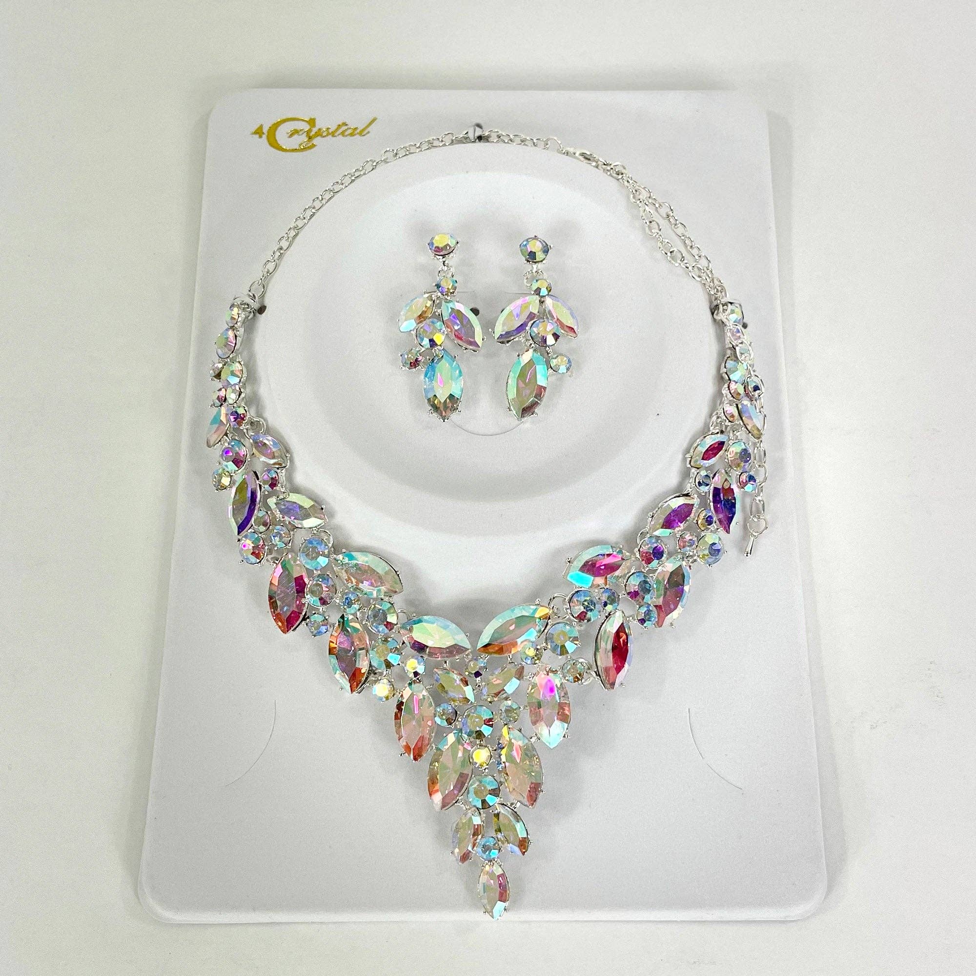 TAPA fashion - Wholesale Jewelry Set - Crystal Necklace Earring Set FJN367 (1PC)8