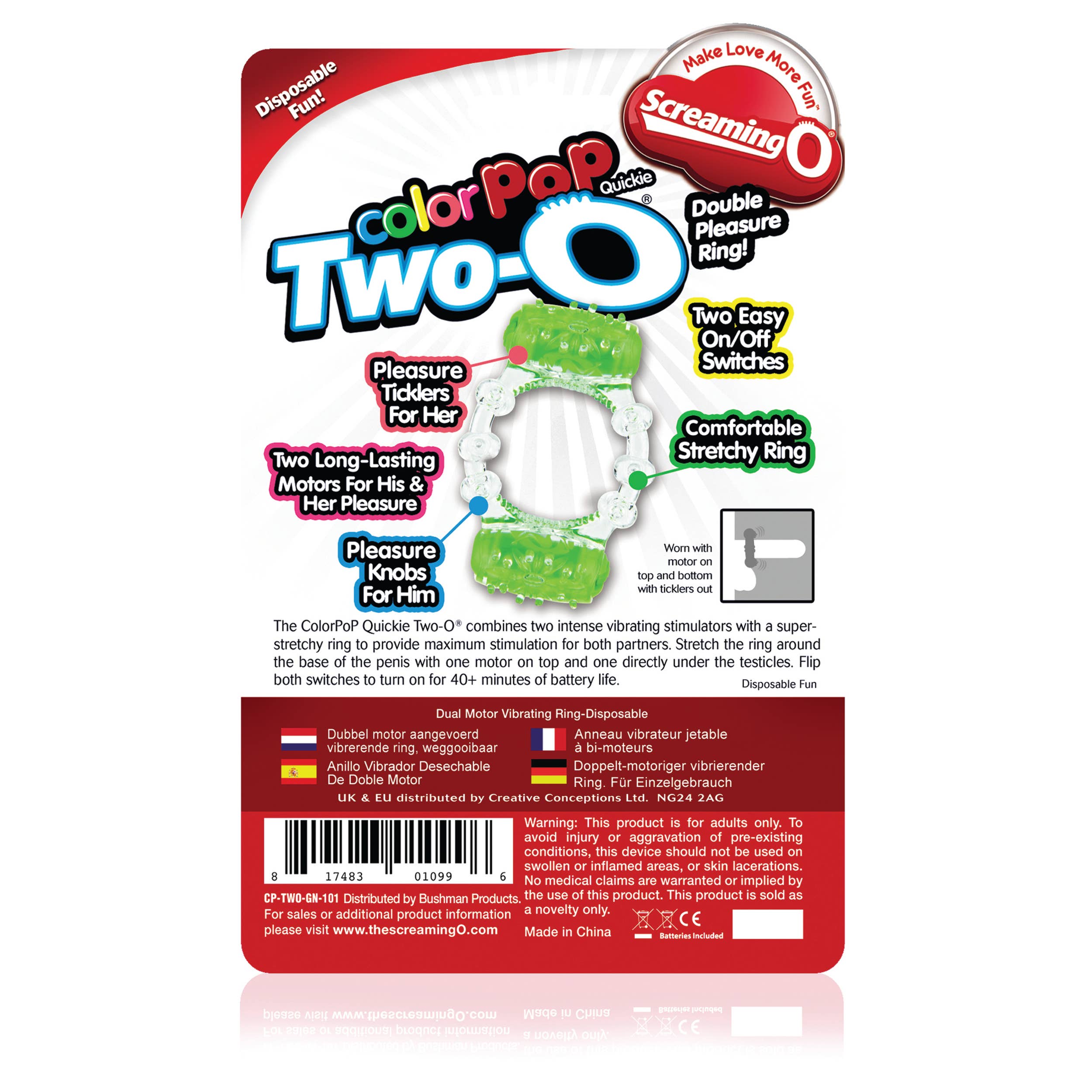 Screaming O - Wholesale Sex Toy - Two Color Quickie Vibrator in Bright Blue and Neon Green11