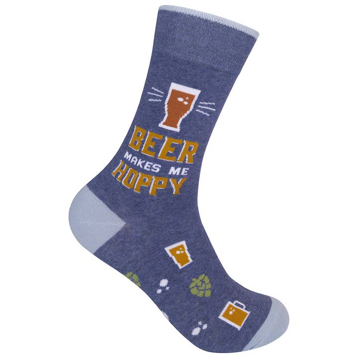 Funatic - About Face Designs - Nice Enough Merch Co – wholesale Strumpor - Unisex – Öl gör mig hoppig strumpor | Funatic