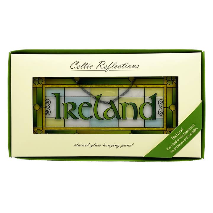Dublin Gift Company - Wholesale Suncatcher - Ireland Shamrock Stained Glass Window Hang