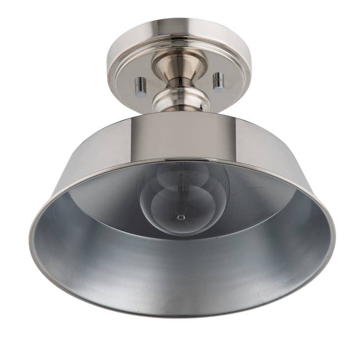 Brio Lighting - Wholesale Chandelier/Hanging Light - Sale - Bola 1-Light Nickel Semi Flushmount Ceiling Light8