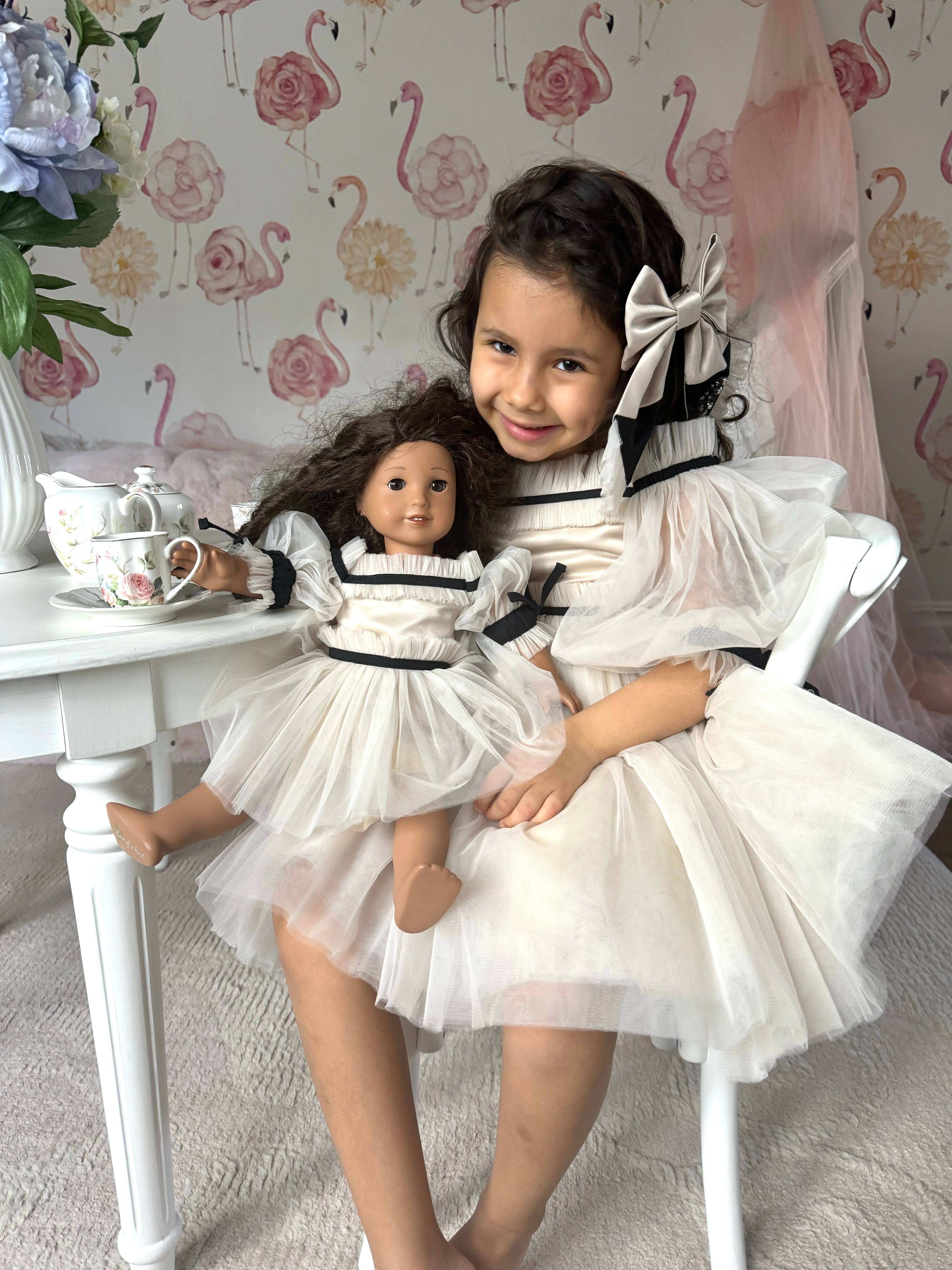 Petite Maison Kids - Wholesale Doll Clothing - Kids - Coco-Caramel 18 Inch Doll Dress2