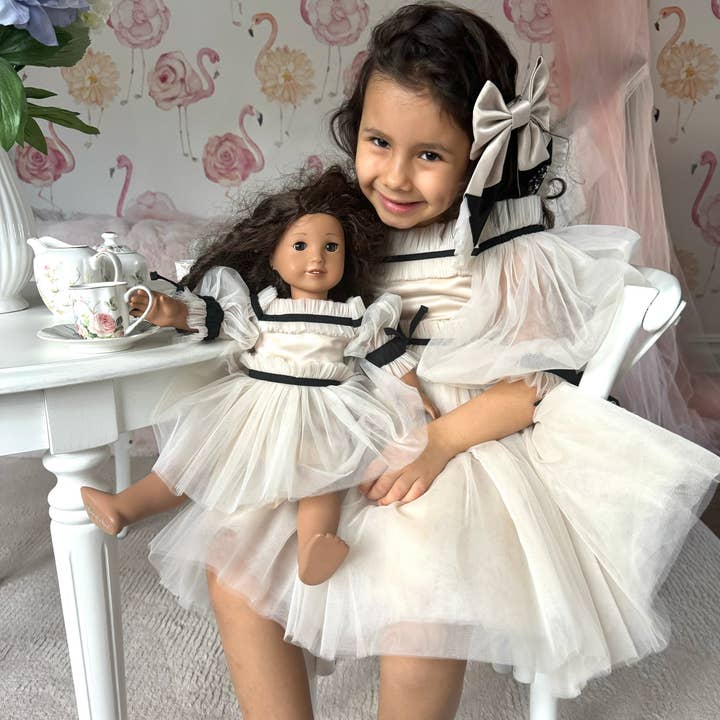 Petite Maison Kids - Wholesale Doll Clothing - Kids - Coco-Caramel 18 Inch Doll Dress2
