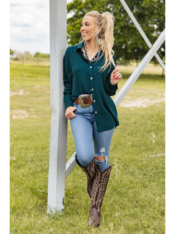 Dear Scarlett - Wholesale Button Down Shirt - Women's - Comfortable, Airy, & Lightwieght Buttoned Top12