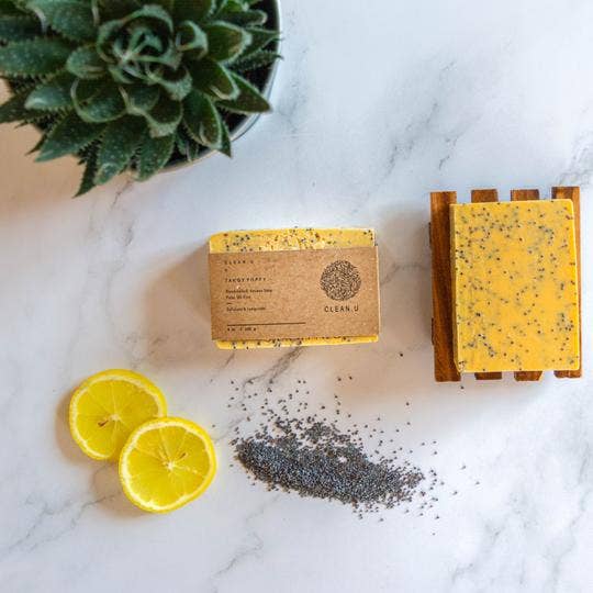 Tangy Poppy- Handcrafted Artisan Soap Bar for wholesale by Clean U Skincare