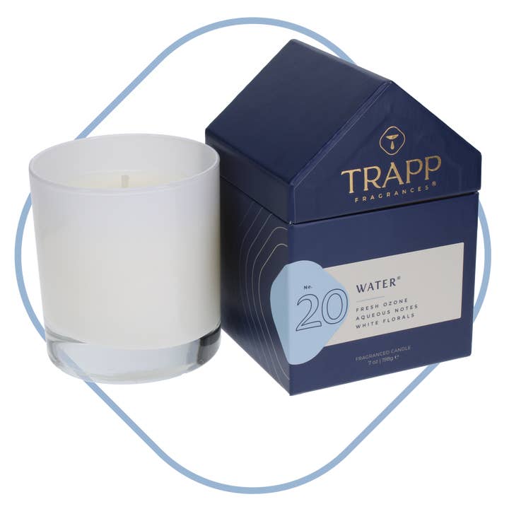 No. 20 Water® 7 oz. Candle in House Box for wholesale by Trapp Fragrances