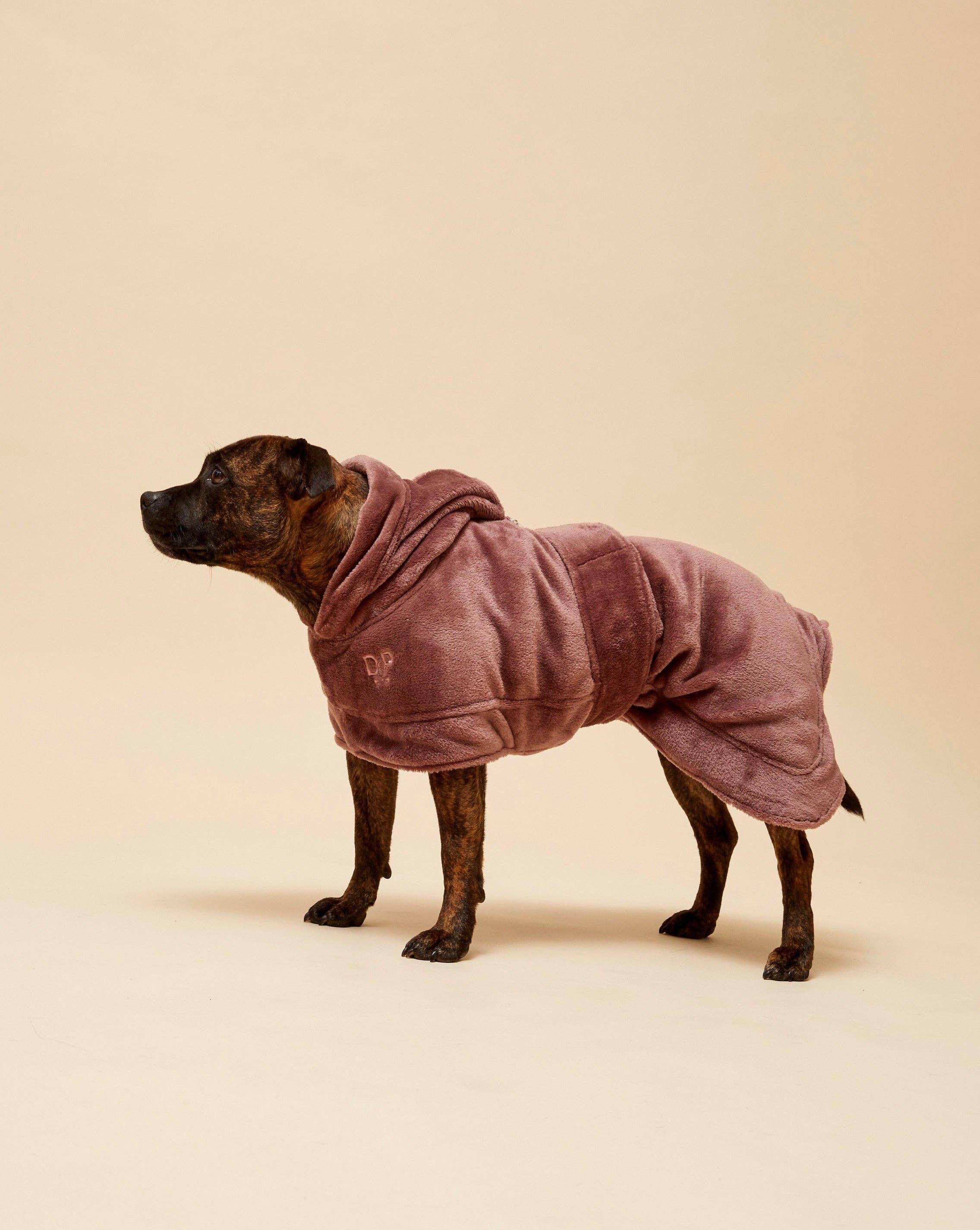 Darren & Phillip – hoodie - Cão por atacado – Roupão Calmante Original para Cães - Chocolate, Combina com Roupão Humano3