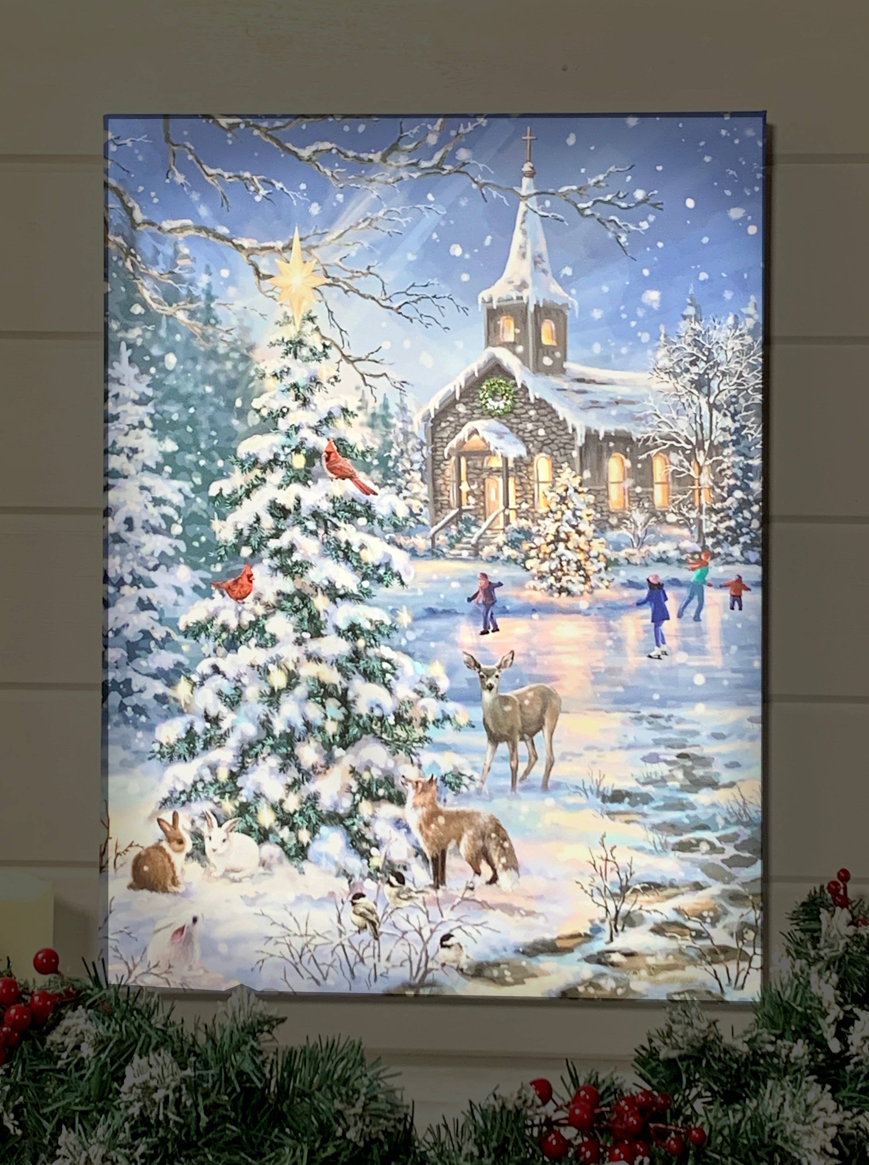 Glow Decor - Wholesale Christmas Wall Art - Rejoice 18x24 Fully Illuminated LED Wall Art1
