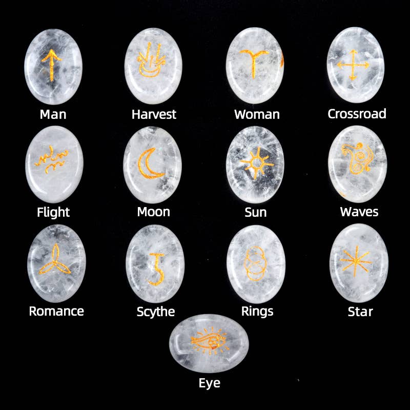 Gemcohub – wholesale Spiritual stone/crystal – Witch Rune Natural Crystal Runelun Rune4