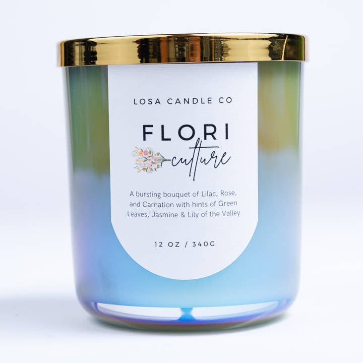 Vela de Doble Mecha Floriculture 12oz para venta al por mayor de LoSa Candles