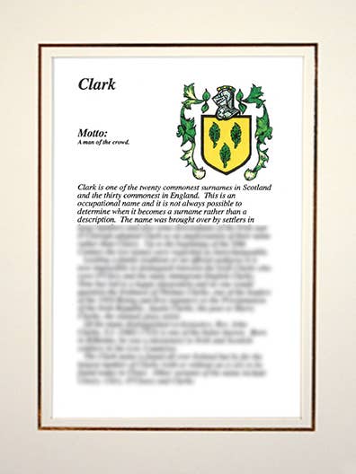 Clark for wholesale by Family Histories