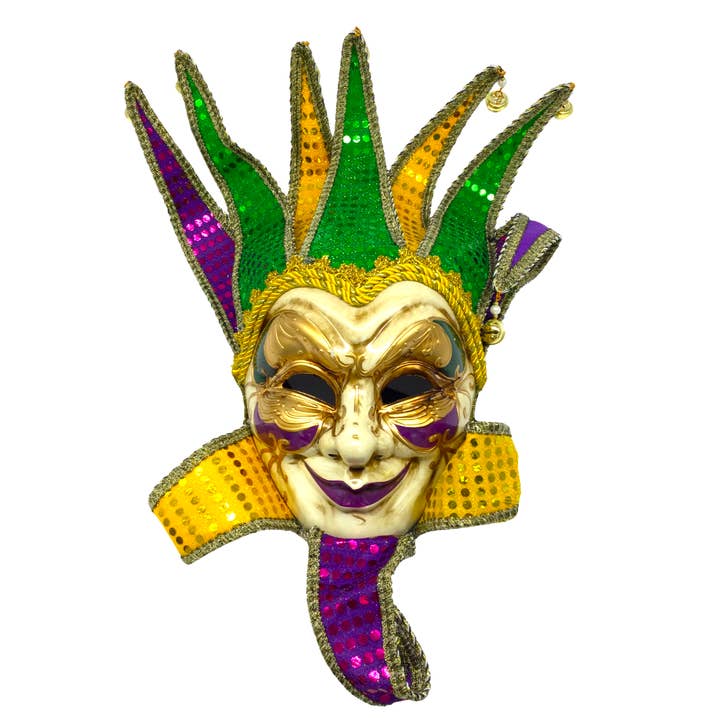 Jolly Mask with 10 Horns (Each) for wholesale by Plush Appeal LLC