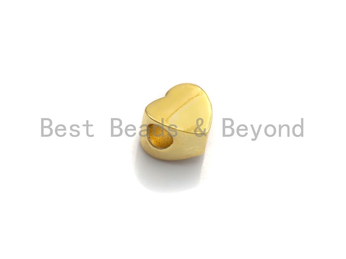BestBeads&Beyond – wholesale Individual charm/pendant – New Trendy Gold Mother of Pearl  A-Z 26 Initials Letter Heart Space Beads, Initial Letter Beads, 7x9x10mm,sku#G4203