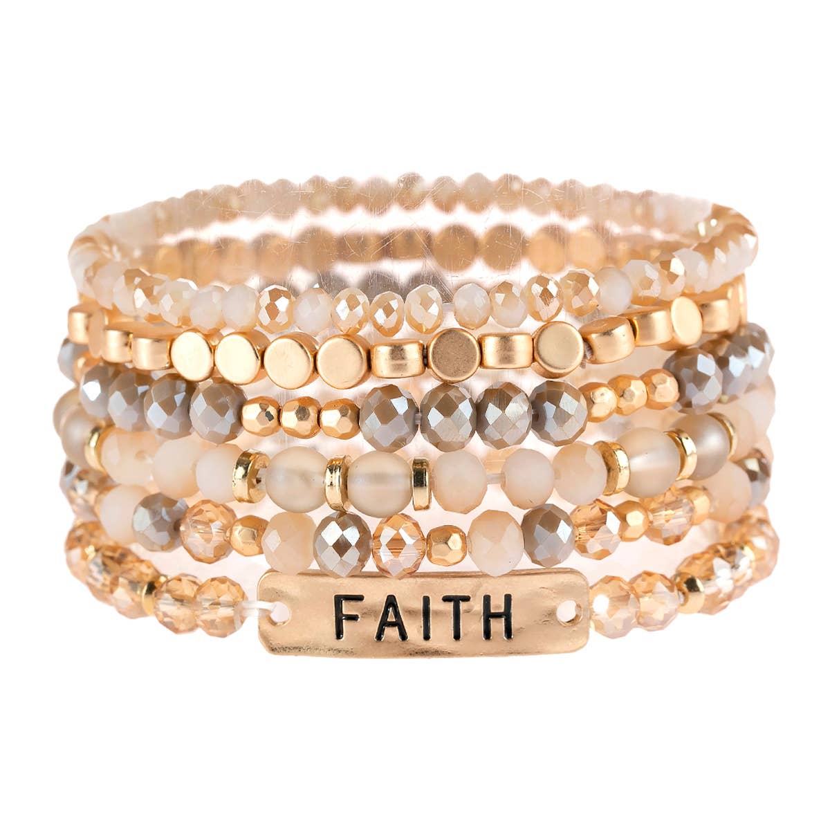 MYS Wholesale Inc - Vente Bracelet de perles - Bracelet à perles mélangées Faith Charm6