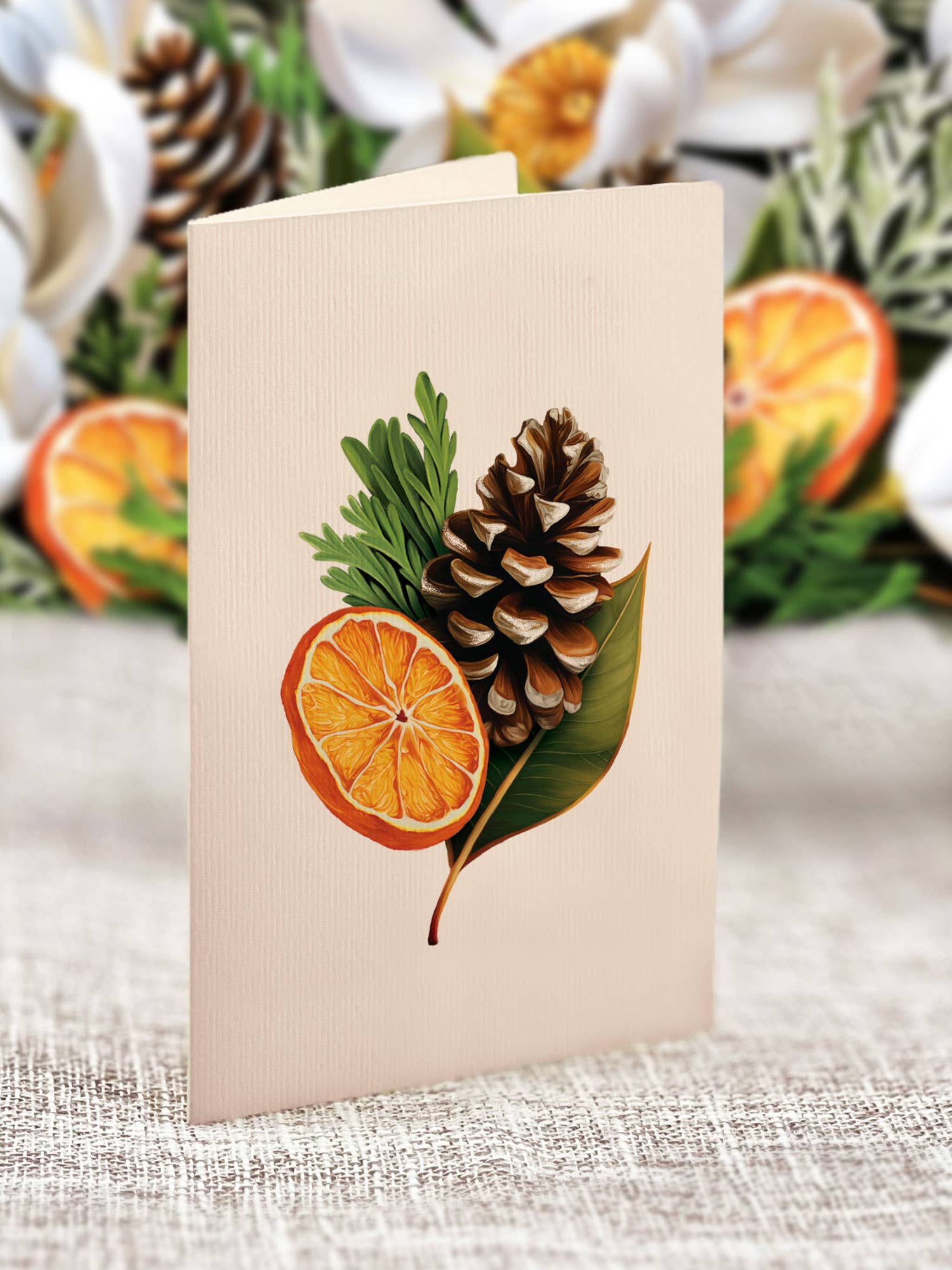 FreshCut Paper LLC – wholesale Season’s Greetings card – Mini Winter Magnolia  (10 Mini Pop-up Greeting Cards)4