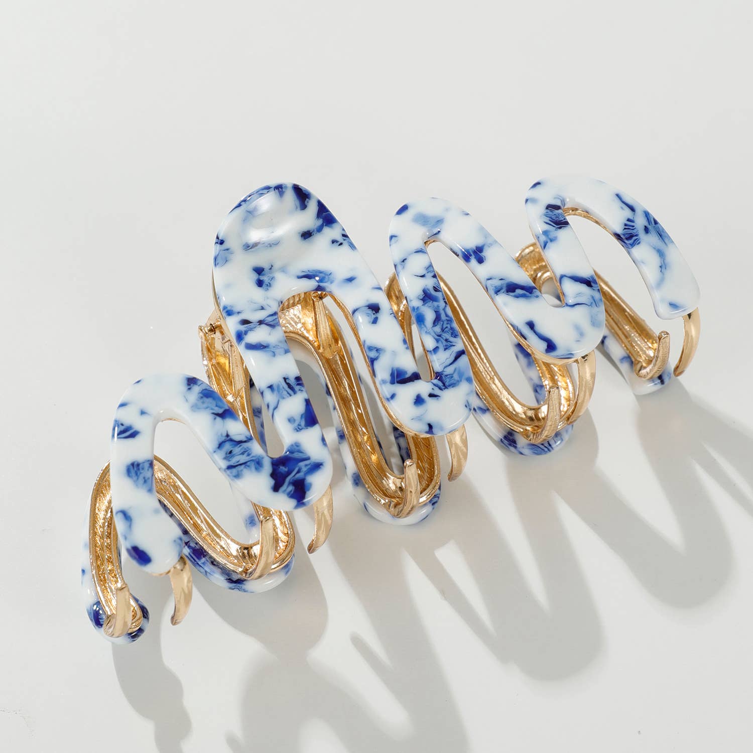 Assorted Willow Coastal Squiggle Metal Claw Clip - Large for wholesale on Faire6