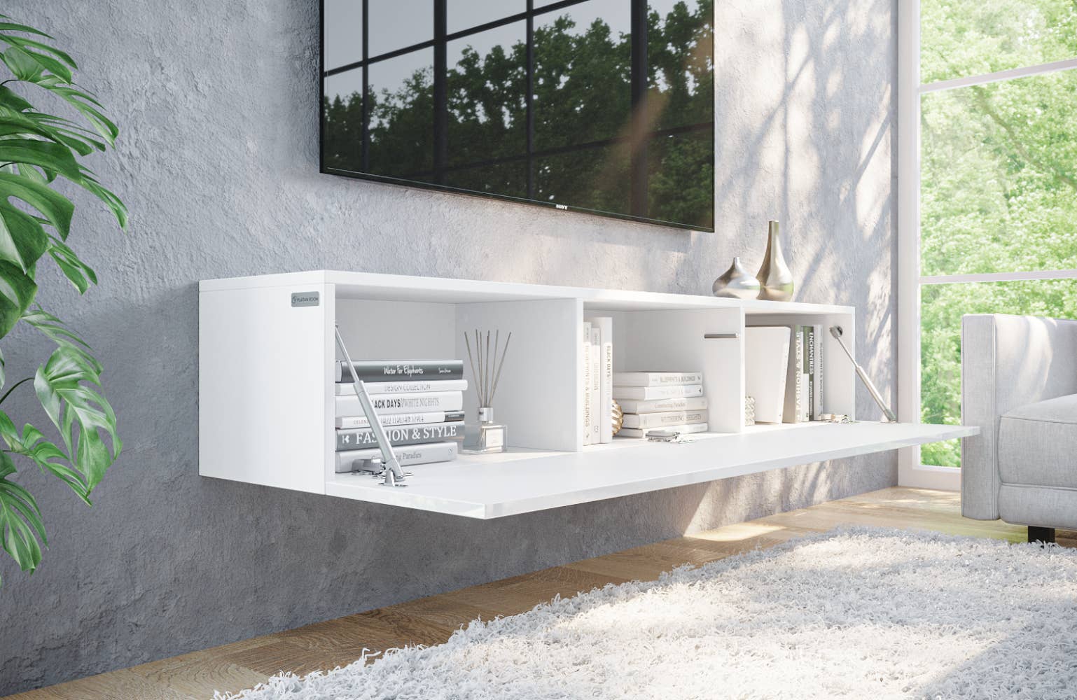 PLATAN ROOM - Wholesale Console Table - TV Cabinet TV Stand 160 cm Hanging or Standing14