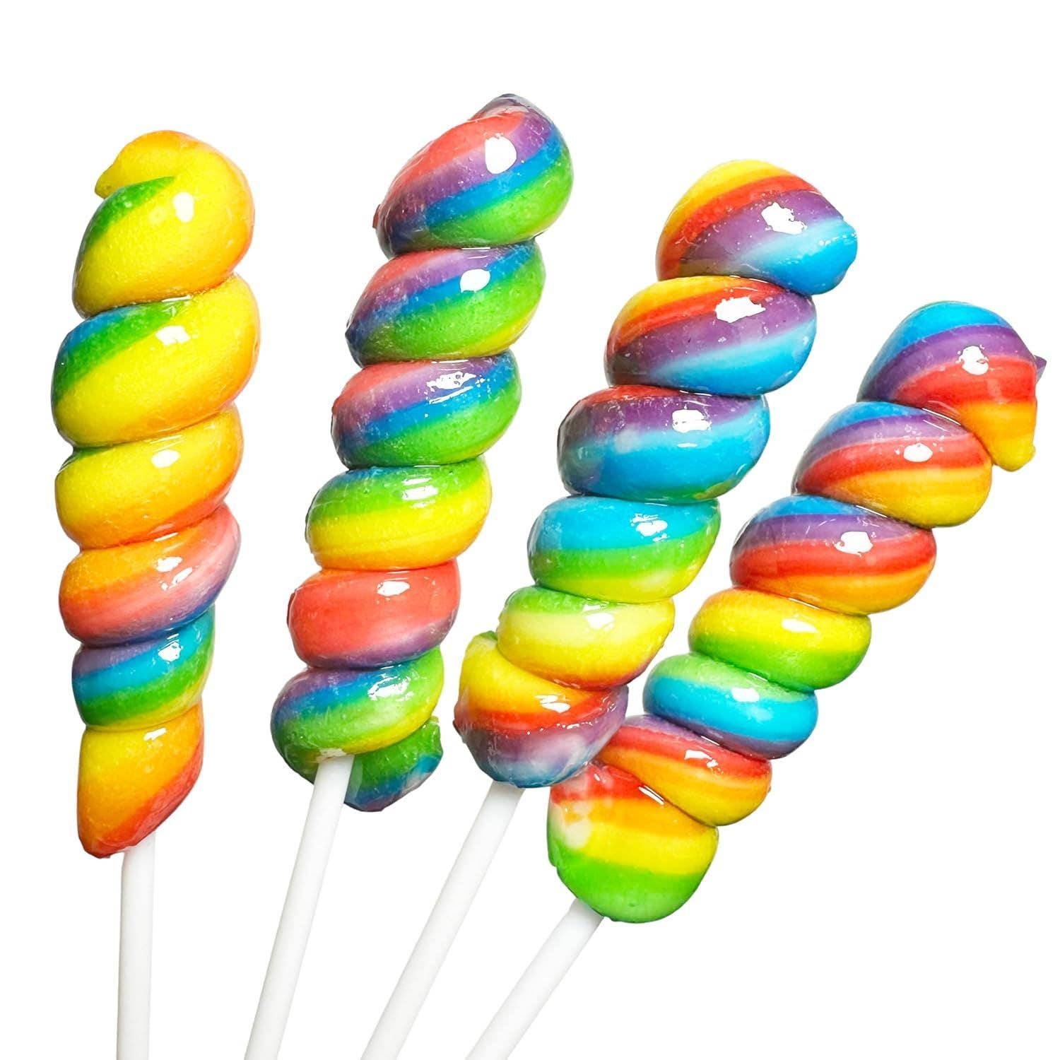 4E's Novelty - Wholesale Lollipop - 
36 Rainbow Twist Lollipops - Individually Wrapped1