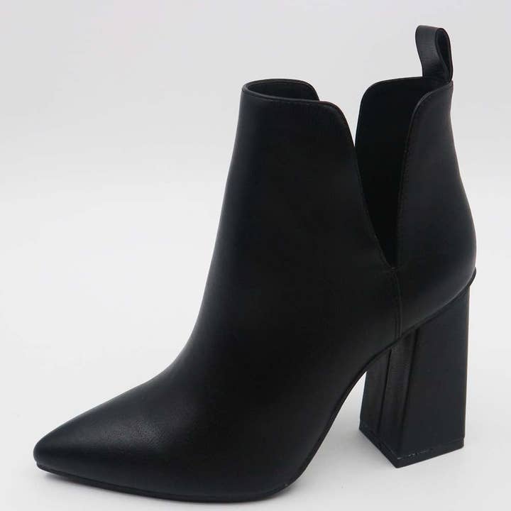 Bamboo SETTING-01 Women Chunky Heel Pointed Toe Booties-12 Pairs Pack-24.85/Pair for wholesale by Mars Sky Shoes Wholesale
