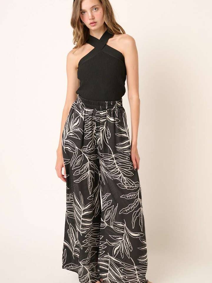 H70502B-BLADTRYCK SATINBYXOR MED BREDA BEN för wholesale av mittoshop