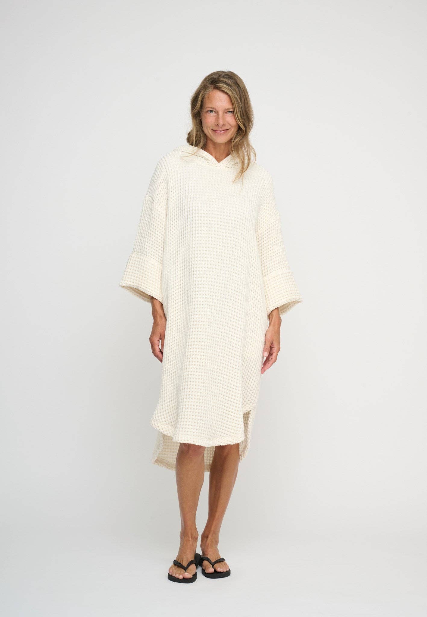 moshi moshi mind - Wholesale Badjas - Dames - Cover me poncho - naturel1