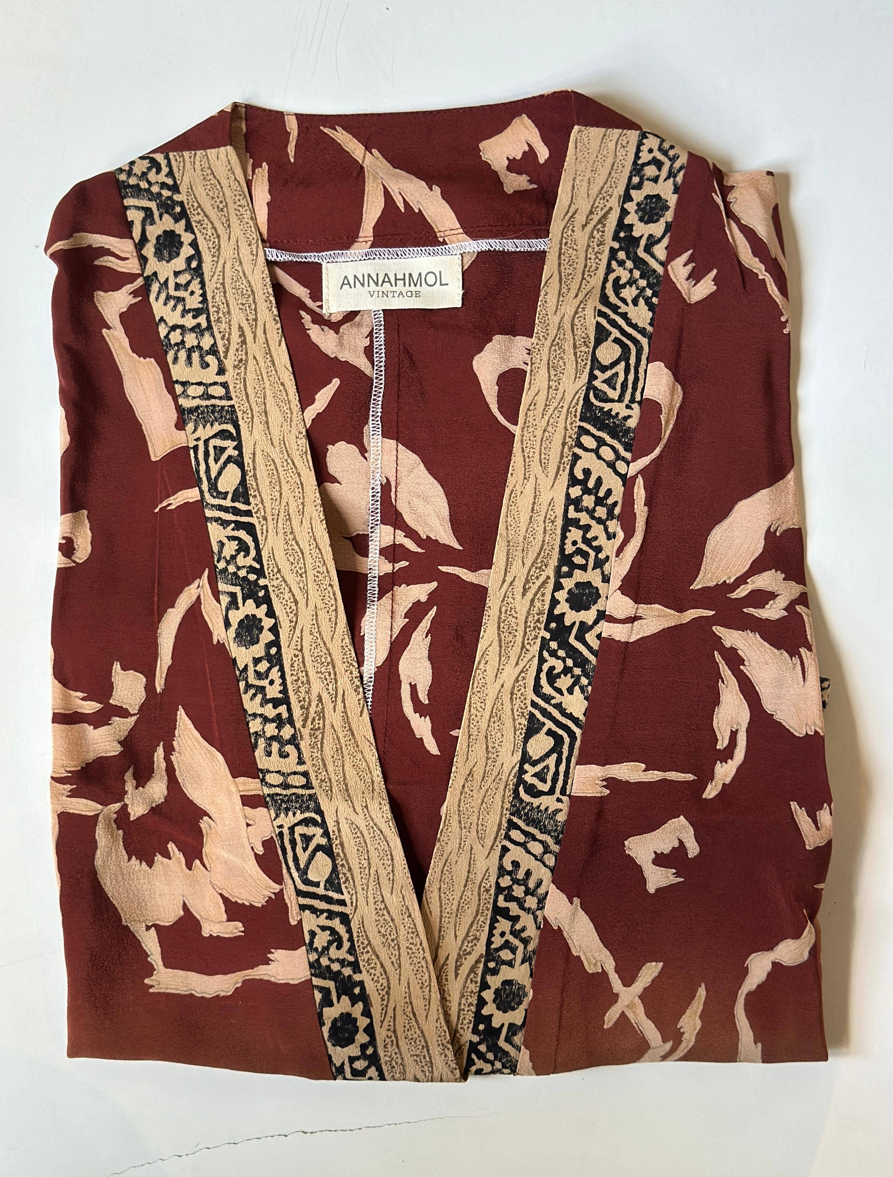 Annahmol - Wholesale Blouse - Women's - Vintage Silk Kimono Top: Free Size: BEST SELLER : OOAK36