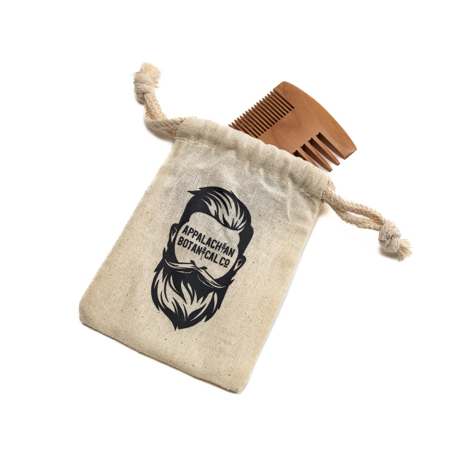 Appalachian Botanical Co. - Wholesale Beard Brush/Comb - Premium Sandalwood Double-Tooth Beard Comb (Gift-Ready)