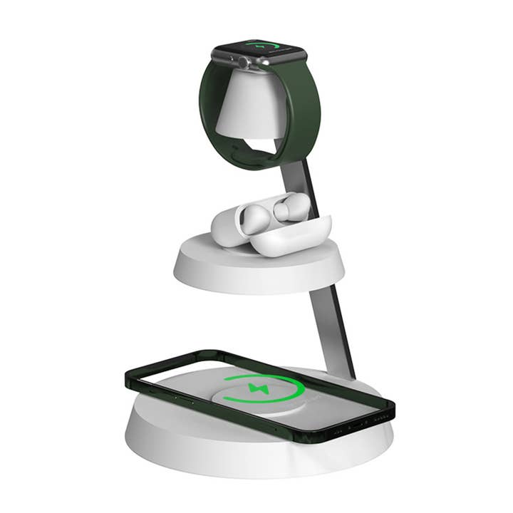EP Design Lab - Wholesale Charging Dock - 3-in-1 Tabletop Wireless Charger with Dimmable Night Light