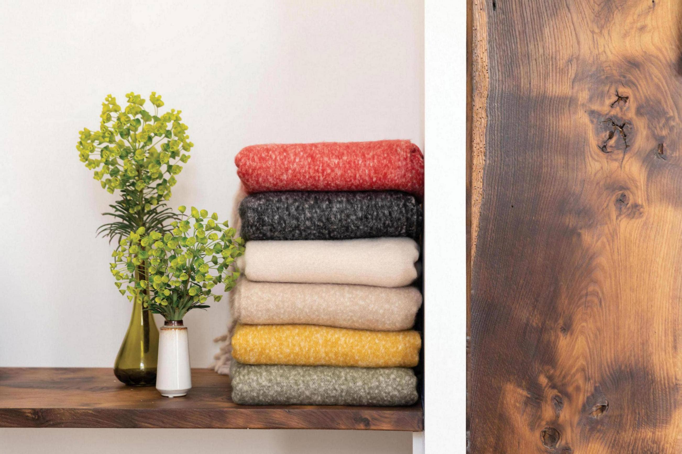 Maison Vivaraise & La Cerise sur le Gâteau - Vendita all'ingrosso Strofinaccio da cucina - Coperta in tinta unita riciclata naturale Isabel 130 x 1602