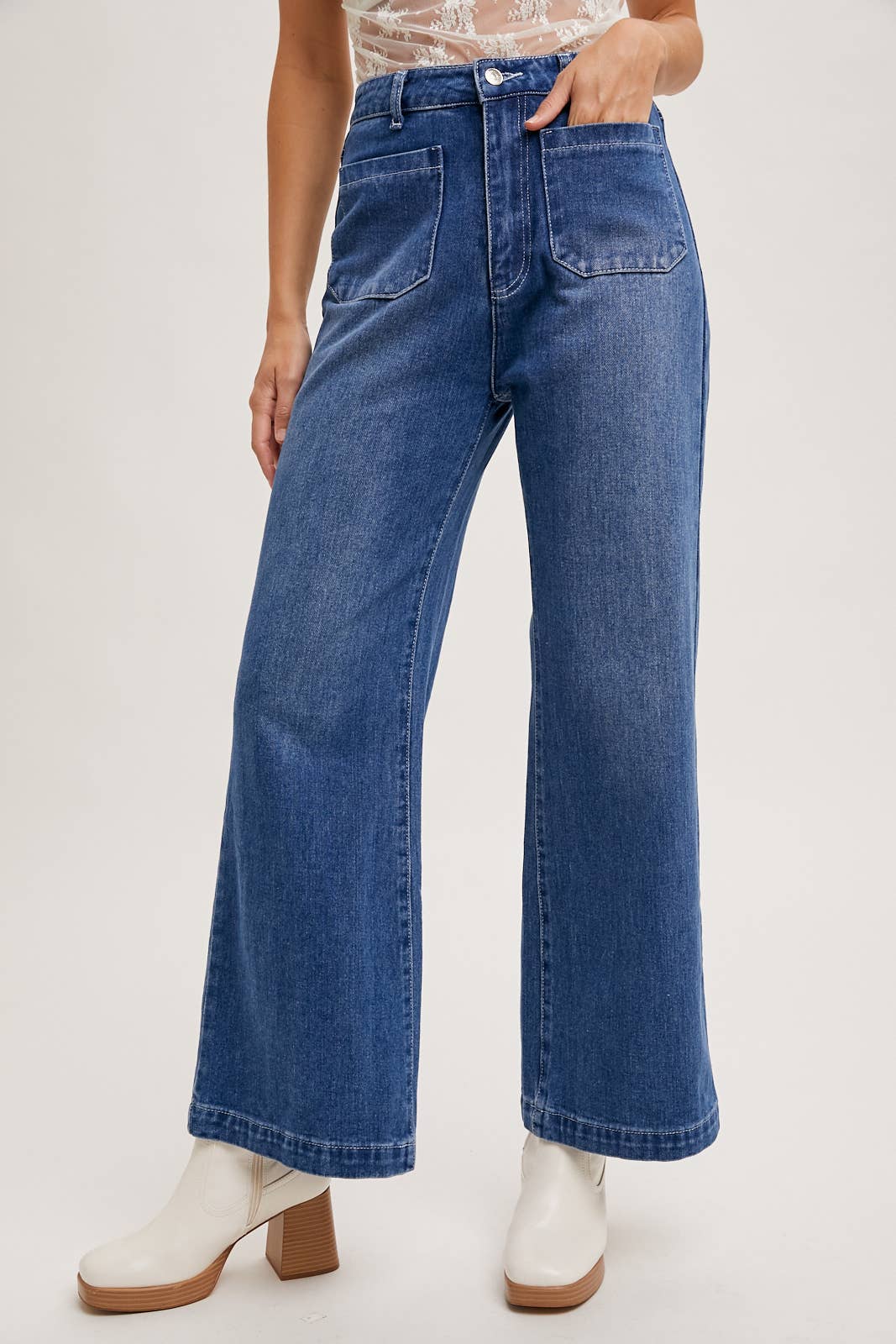 Bluivy – Großhandel Jeans – Damen – JEANSJEANS MIT HOHEM BUND UND WEITEM BEIN14