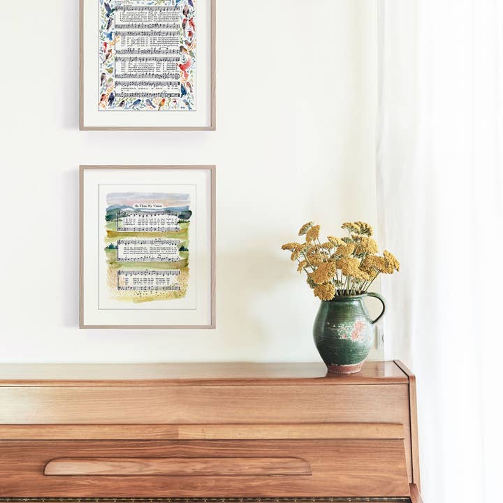 Marydean Draws - Wholesale Art Print - "Be Thou My Vision" Watercolor Landscape Hymn Art Print3