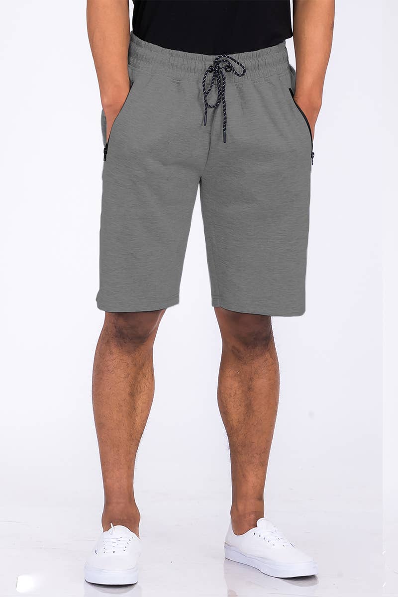 WEIV - Vente Short – homme - SP111 Short de survêtement en coton chiné pour homme4