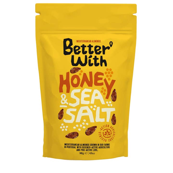 Better With Almonds - Wholesale Nuts - Almonds Better With Honey and Sea Salt - 140g
