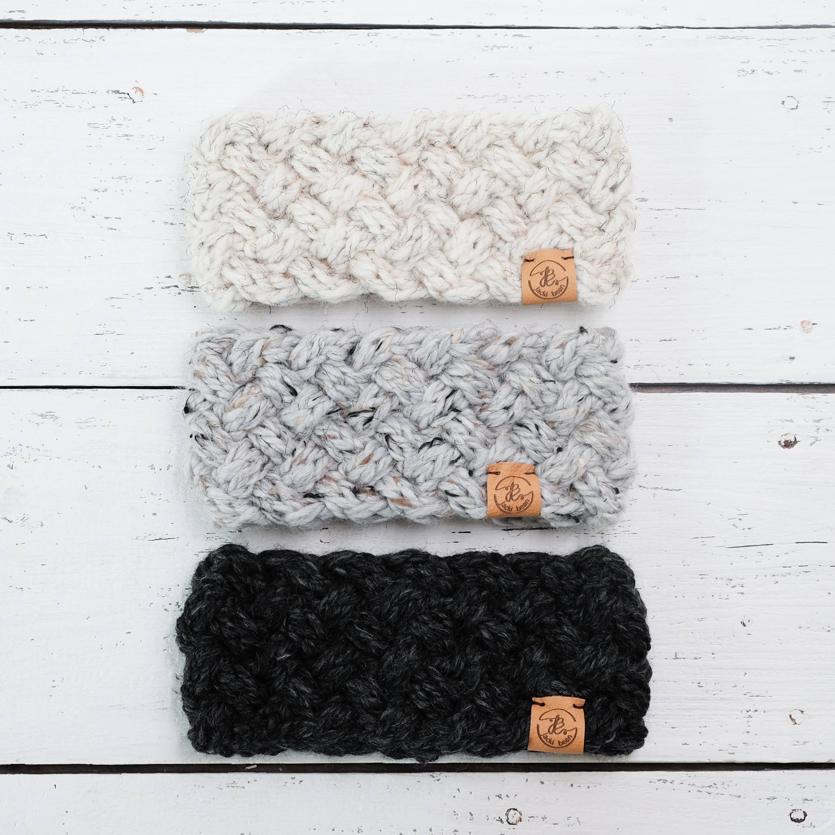 JackiBean – wholesale Öronvärmare - Dam – Handstickad bred fläta pannband0