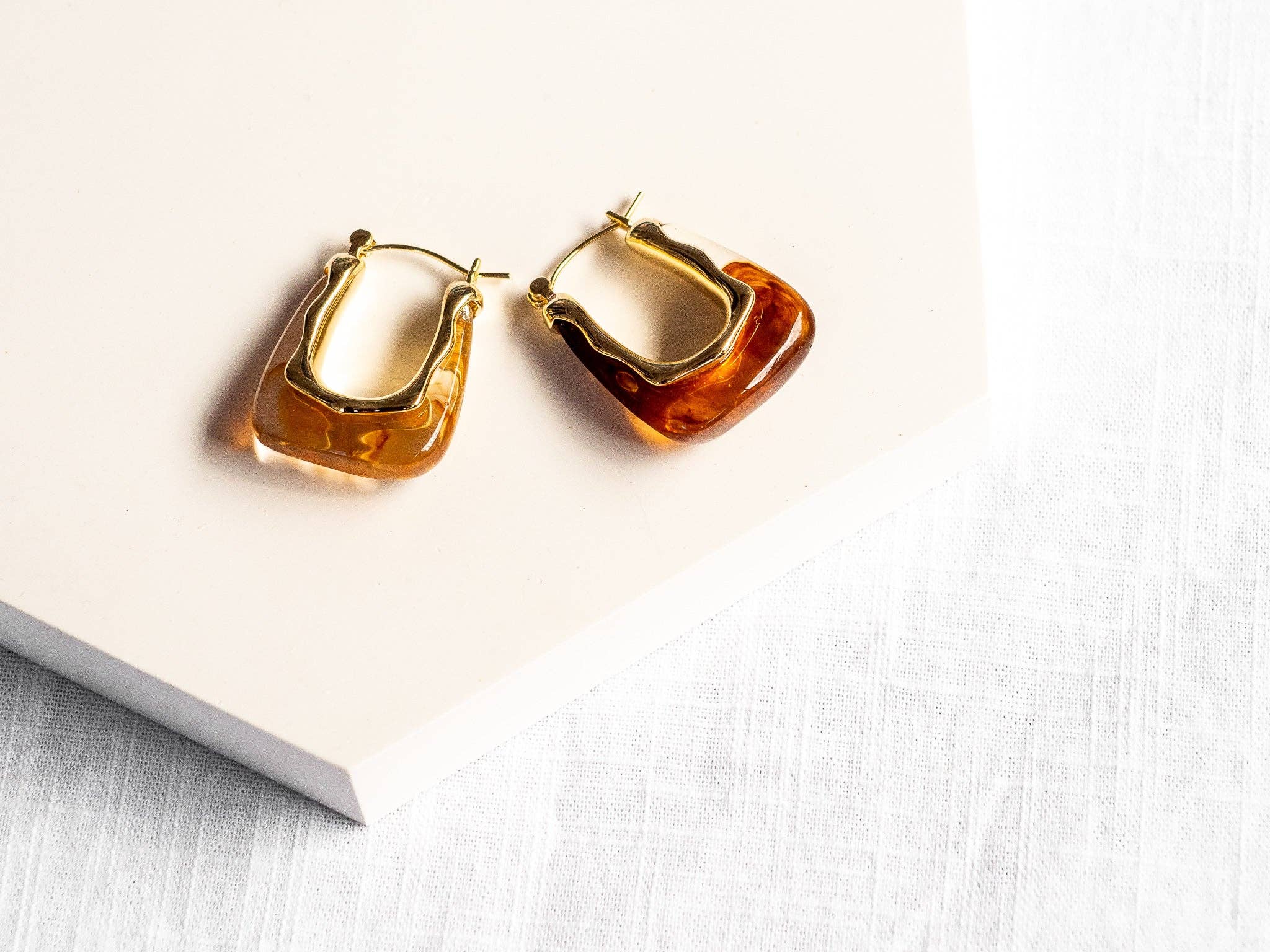 Brink and Forbes - Wholesale Hoop Earrings - 18k Gold Vermeil Tortoiseshell Hoops2
