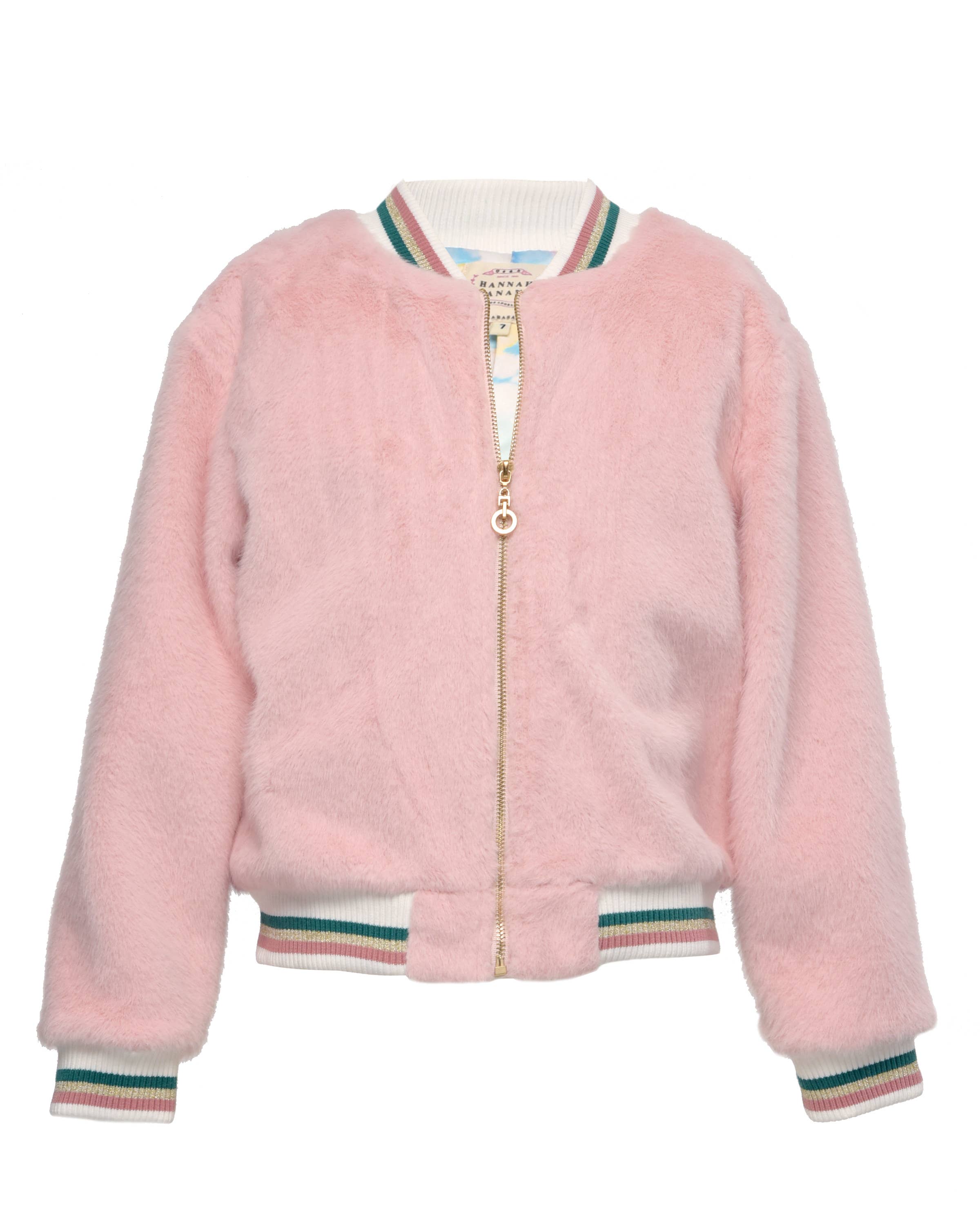 Rosa Multi Giacca arcobaleno in pelliccia sintetica in vendita all'ingrosso su Faire0