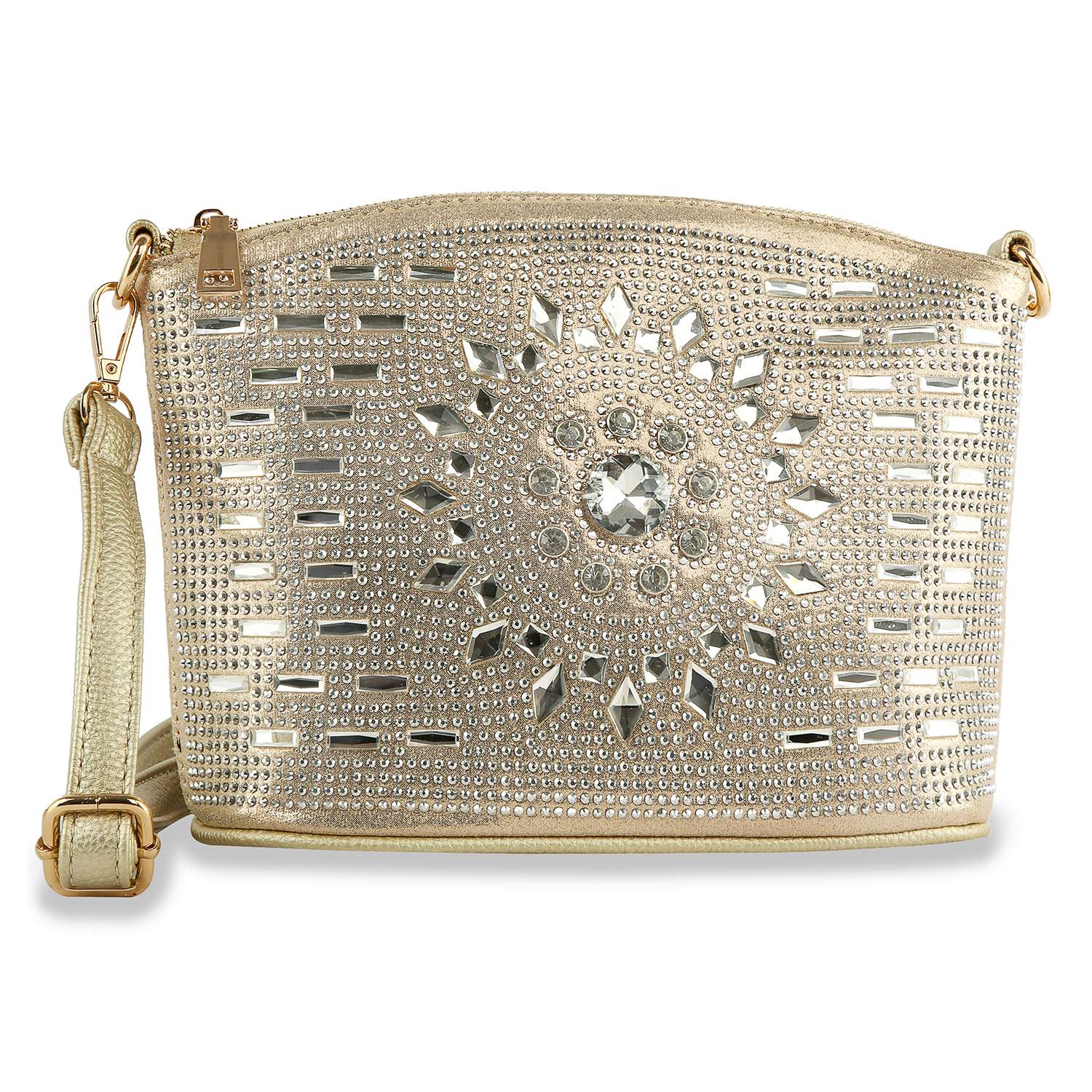 Handbag Express - Wholesale Crossbody Bag - Women's - Rhinestone Covered Unique Crossbody Sling - Black4