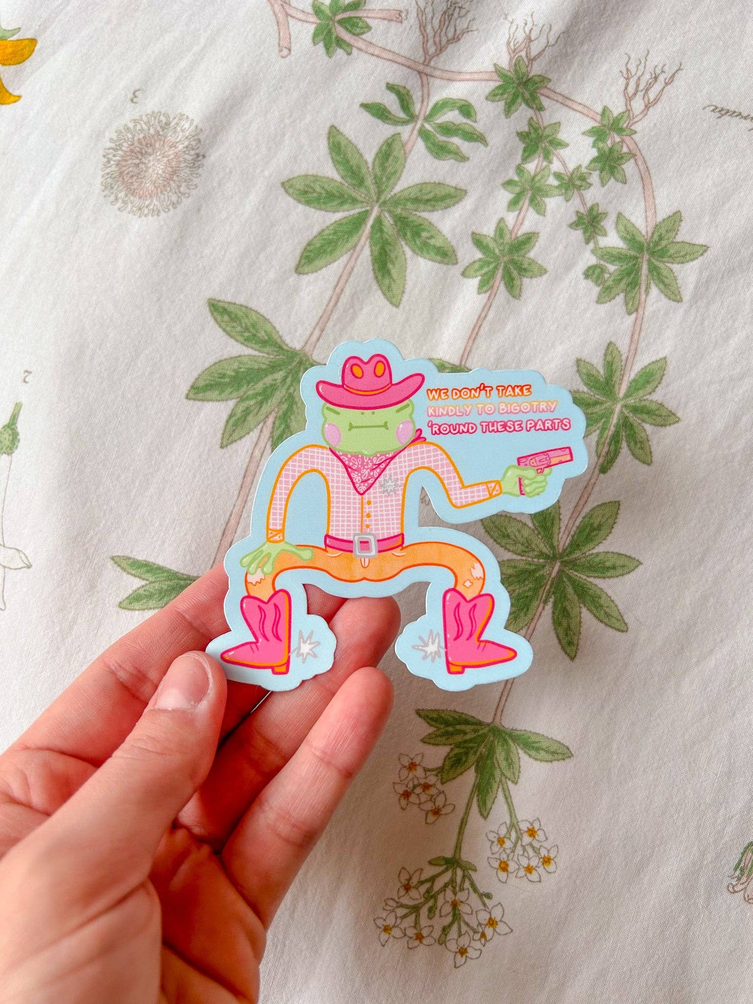 Hollandaize Art – Adesivo por atacado – Pride Cowboy Frogs | Não levamos gentilmente ao bigotry Sticker20