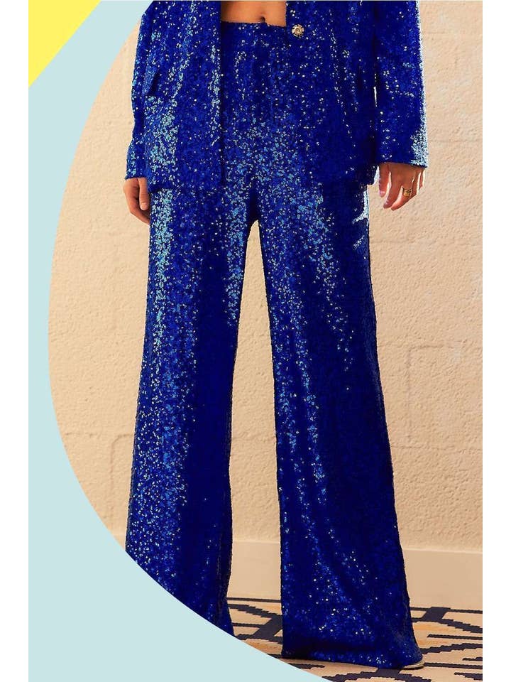 Main Strip – Großhandel Hose – Damen – Pailletten-Schlaghosen – Statement-Partybekleidung11