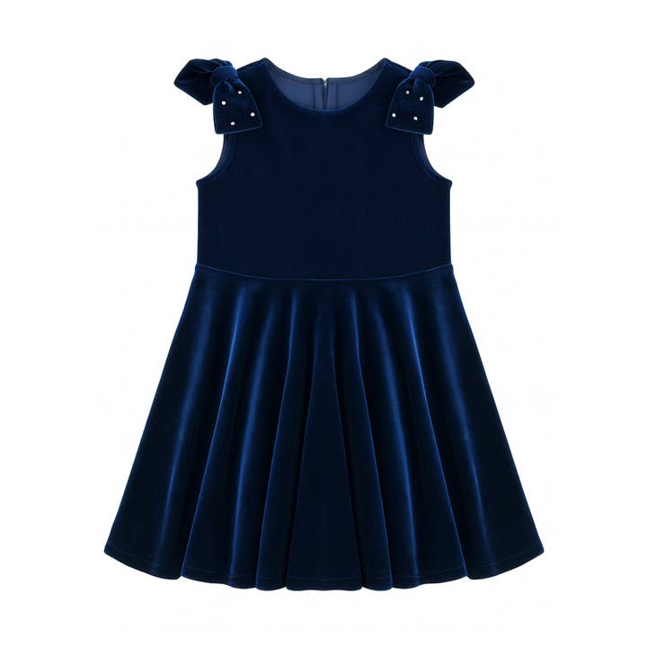 Stretch Velvet Dress With Pearls for wholesale by Florence Eiseman