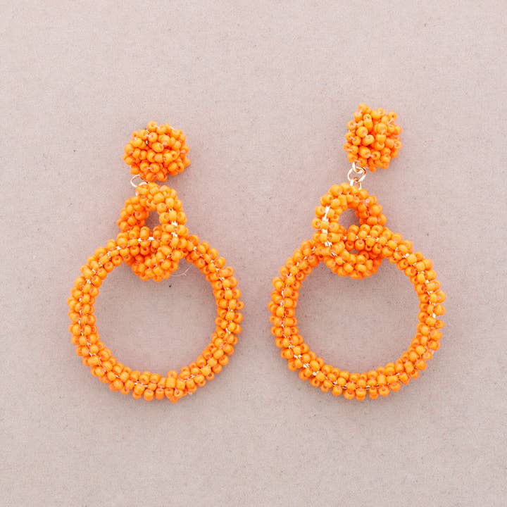 Sonata - Wholesale Dangle Earrings - Triple Ring Bead Earrings5