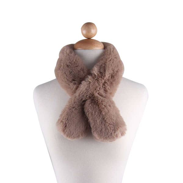 bellachic - Wholesale Scarf - Women's - FAUX FUR PULL THROUGH SCARF