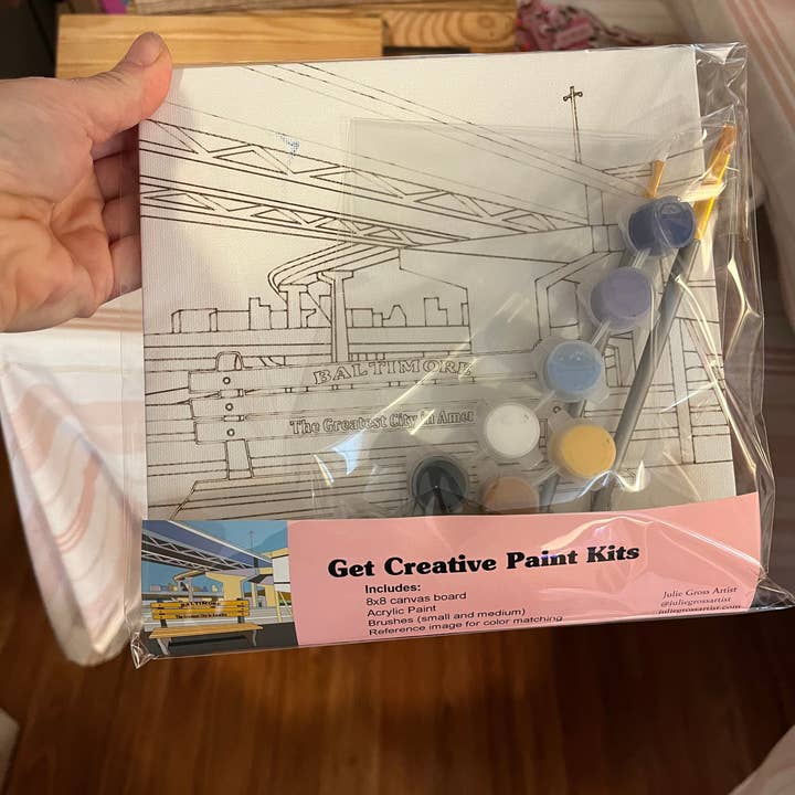 Kit di verniciatura per panchine di Baltimore per la vendita all'ingrosso da parte di Julie Gross Artist