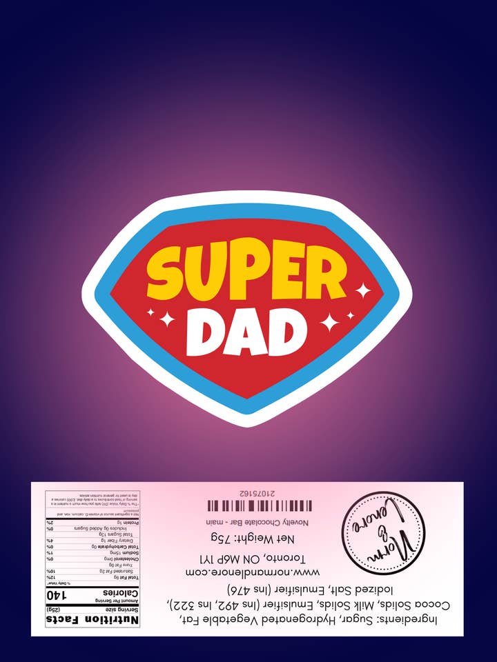 Barre mĂ©tallisĂ©e pour la FĂȘte des pĂšres pour la vente par Norm & Lenore