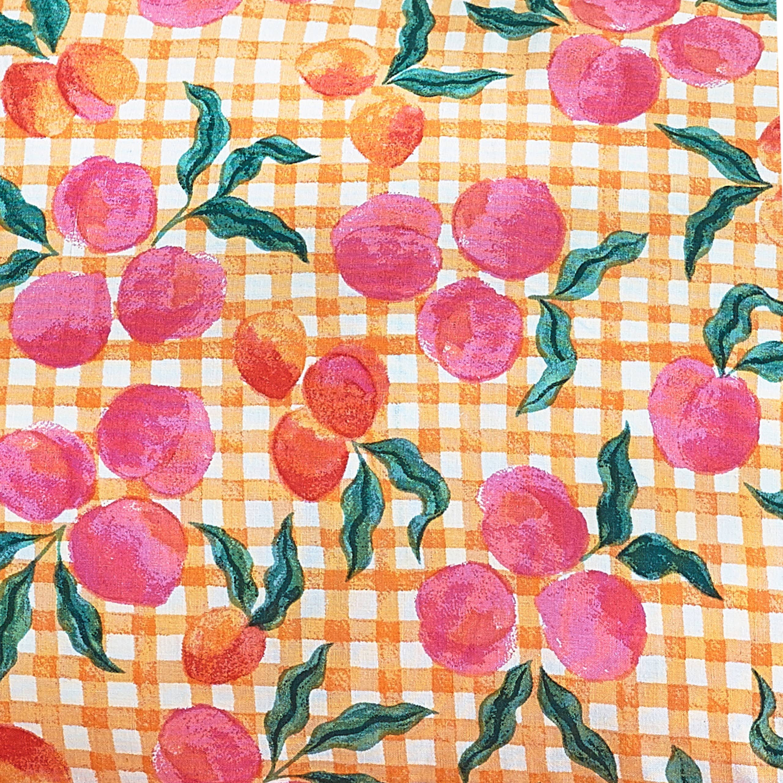 Rose/Orange Parure de couette à carreaux juteuse rose/orange en vente sur Faire4