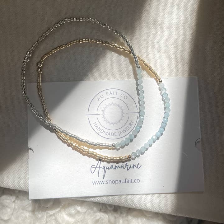 Aquamarine Armband - Mars MÅNADSSTEN för wholesale av Au Fait Co