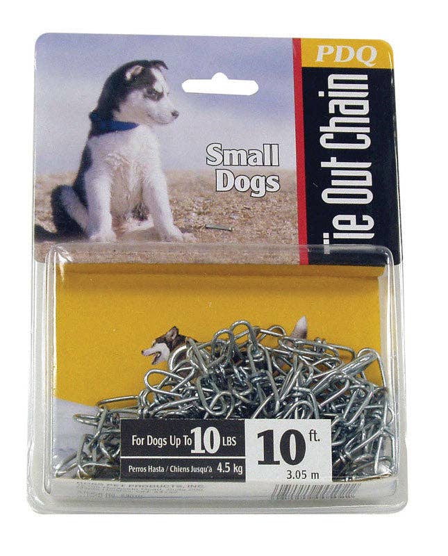 Everyday Supply Co - Wholesale Pet Leash - Dog - PDQ - PDQ Silver Swivel Steel Dog Tie Out Chain Small