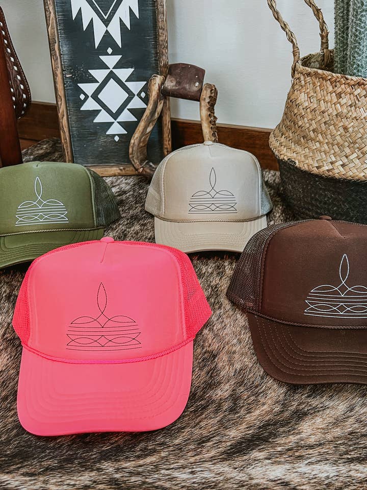 Boot Stitch Trucker Hut- {6 Farben} für den Großhandel von Lost Creek Boutique LLC